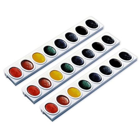 Prang Watercolors, Oval Pan Refill Tray, 8 Colors, PK9 08200